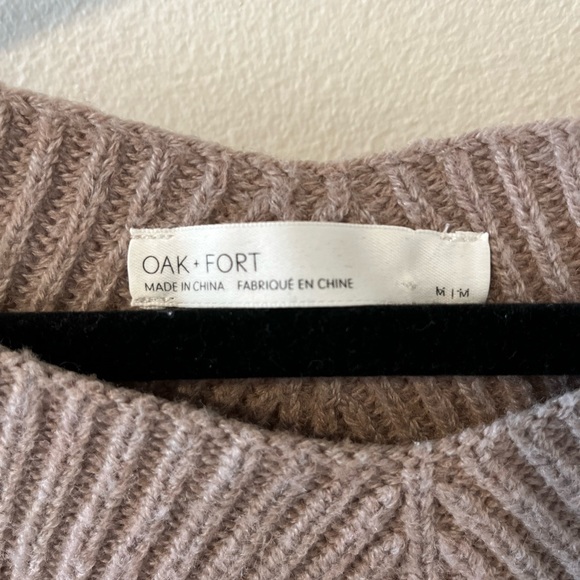 Oak + Fort Over Sized Beige Long Sleeve - Picture 2 of 6
